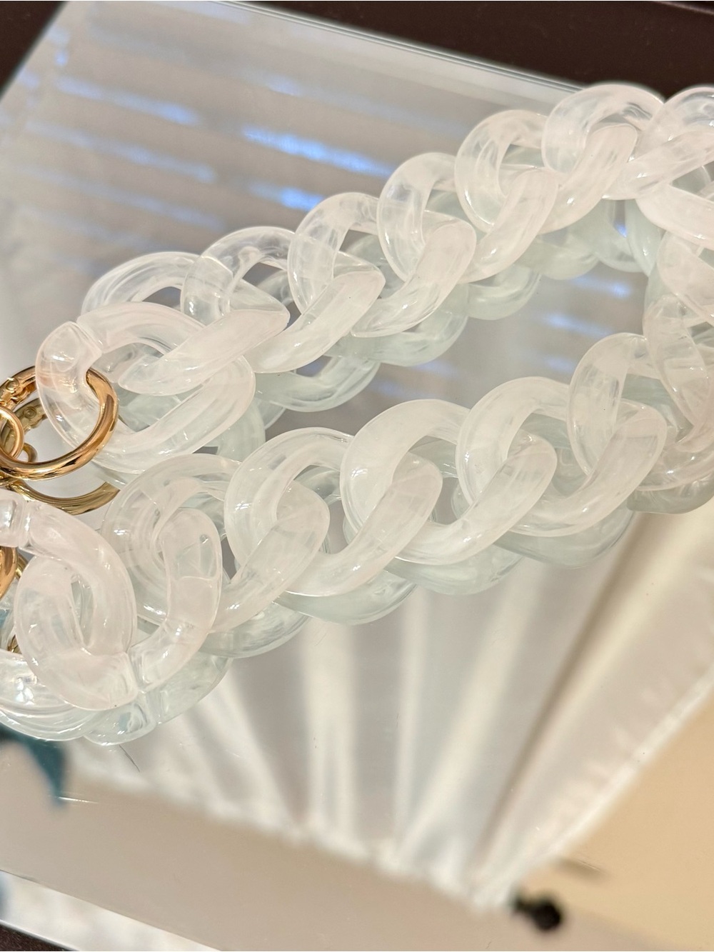 New Frosted Glass bag chain